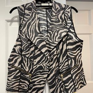 Chicos Zebra Print Ladies Vest
